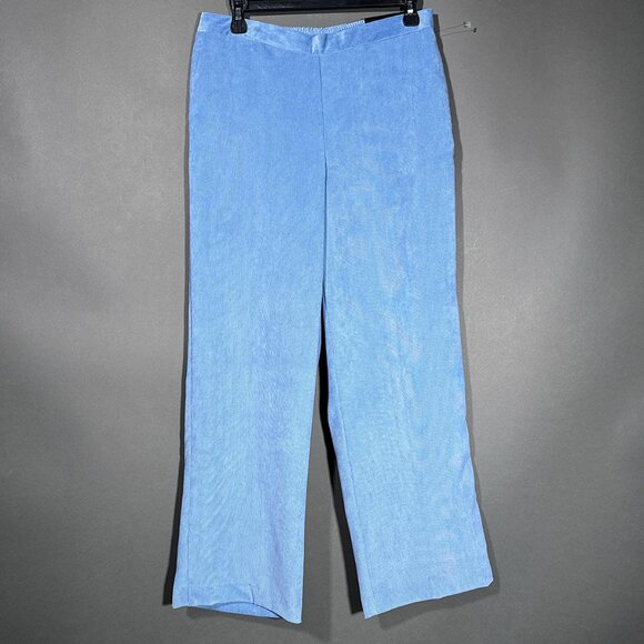 NWT Alfred Dunner‎ Blue Classic Fit Pull On Vertical Textured Pants Size 12P - Picture 1 of 15